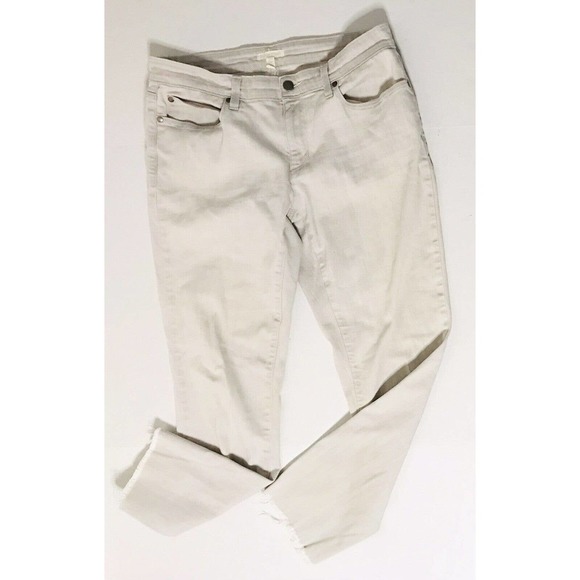 Eileen Fisher | Women's Gray Organic Cotton Raw Hen Ankle Crop Jeans Size 12 - Picture 6 of 13